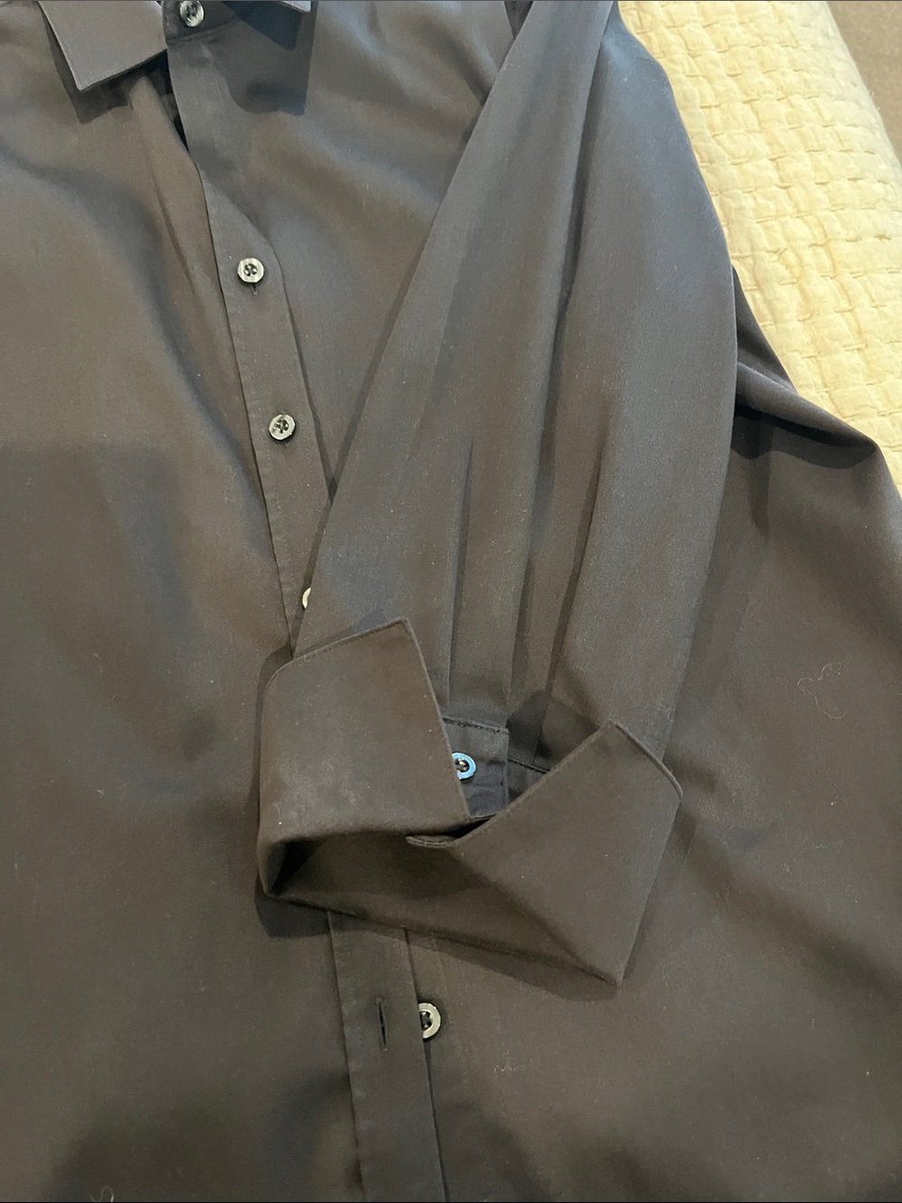 Chico's Black Women’s 3/4 Length Sleeve Button-Up Shirt - Picture 3 of 5